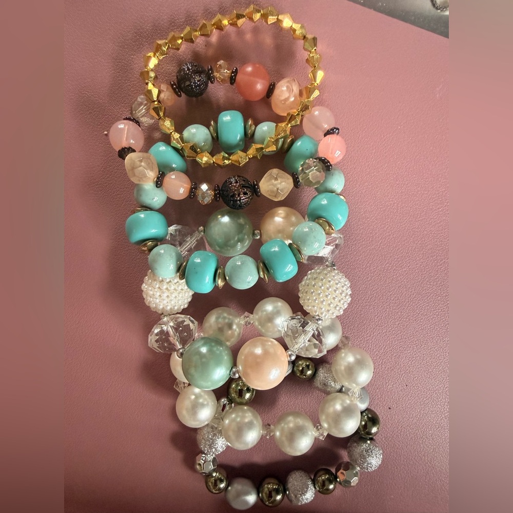 Beaded Stretch Bracelet Set